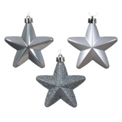 Lot De 6 étoiles De Noël à Suspendre Alpine Bleu Vaporeux
