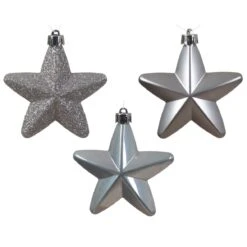 Lot De 6 étoiles De Noël à Suspendre Alpine Gris Marbre