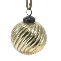 Lot De 6 Boules De Noël (D80 Mm) Enzi Or -Village de Noel lot de 6 boule de noel verre dore 129715 1689084982