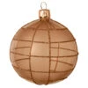 Lot De 6 Boules De Noël En Verre (D80 Mm) Carla Beige -Village de Noel lot de 6 boule deco vr mat a carreaux r ntransparent brill a ruban r nemb d 1 a 6 pcs dia8cm beige 71016