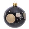 Lot De 6 Boules De Noël En Verre (D80 Mm) Dots Noir -Village de Noel lot de 6 boule verre cercles pois dia8 00cm noir 101926 1623925685