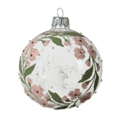 Lot De 6 Boules De Noël En Verre (D80 Mm) Couronne Transparent