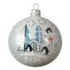 Lot De 6 Boules De Noël En Verre (D80 Mm) Igloo Argent -Village de Noel lot de 6 boule verre paysage igloo dia8 00cm argent 101734 1623940578