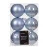 Lot De 6 Boules De Noël (D80 Mm) Alpine Bleu Vaporeux
