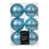 Lot De 6 Boules De Noël (D80 Mm) Alpine Bleu Pétillant -Village de Noel lot de 6 boules alpine boule incassable brillant mat bleu sucre 128572 1687177914