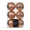 Lot De 6 Boules De Noël (D80 Mm) Alpine Rose Pétillant