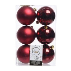 Lot De 6 Boules De Noël Ariane Bordeaux