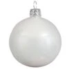 Lot De 6 Boules De Noël En Verre (D80 Mm) Arctique Brillantes Blanc -Village de Noel lot de 6 boules de no l d80 mm arctique blanc 100837 1680520791