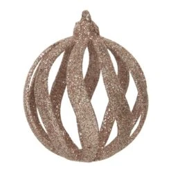 Lot De 6 Boules De Noël (D80 Mm) Edana Rose Poudré