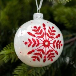 Lot De 6 Boules De Noël (D80 Mm) En Verre Carla Rouge -Village de Noel lot de 6 boules de no l d80 mm en verre carla rouge 129057 1691150986