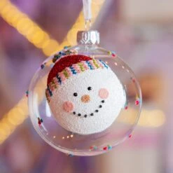 Lot De 6 Boules De Noël (D80 Mm) En Verre Nouy Transparent