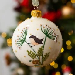 Lot De 6 Boules De Noël (D80 Mm) En Verre Sweety Marron