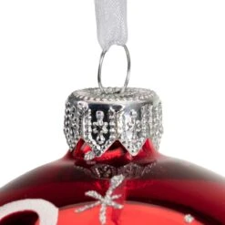 Lot De 6 Boules De Noël En Verre (D80 Mm) Ho Ho Ho Rouge -Village de Noel lot de 6 boules de no l d80 mm ho ho ho rouge 101914 1648040800