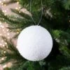 Lot De 6 Boules De Noël (D80 Mm) Loula Blanc -Village de Noel lot de 6 boules de no l d80 mm loula blanc 40316 1648043476