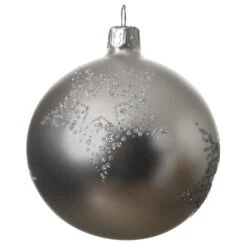 Lot De 6 Boules De Noël En Verre (D80 Mm) Alix Argent