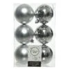 Lot De 6 Boules De Noël (D80 Mm) Alpine Argent
