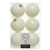 Lot De 6 Boules De Noël (D80 Mm) Alpine Blanc Laine