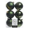 Lot De 6 Boules De Noël (D80 Mm) Alpine Vert Sapin -Village de Noel lot de 6 boules de noel d80 mm alpine vert sapin 53895 1589531082