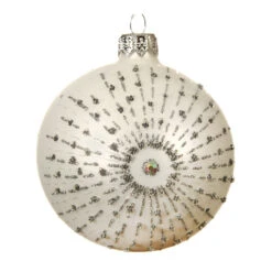 Lot De 6 Boules De Noël En Verre (D80 Mm) Etoiles Pailletées Blanc