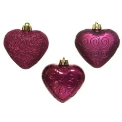 Lot De 6 Coeurs De Noël à Suspendre Alpine Magnolia