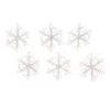 Lot De 6 Flocons De Noël à Suspendre étoilés Blanc Irisé -Village de Noel lot de 6 flocons de noel etoiles blanc irise 19085 2
