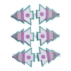 Lot De 6 Sapins De Noël à Suspendre Russian Vert