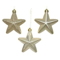 Lot De 6 étoiles De Noël à Suspendre Alpine Perle