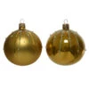 Lot De 6 Boules De Noël En Verre (D80 Mm) Goutella Jaune Moutarde -Village de Noel lot de 6boule deco verre gouttes 2ass r nbrillant mat a ruban r nemb d 1 a 6 pcs dia8cm moutarde 71013
