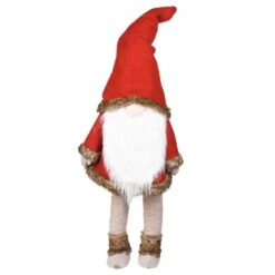 Lutin De Noël Géant Lumineux Et Musical à Piles H158 Cm