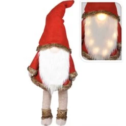 Village de Noel -Village de Noel lutin peluche led barbe 158cm 117559 1654263596