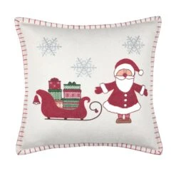 Coussin Noël Carré (40 Cm) Malicieux Ecru -Village de Noel malicieux coussin 40x40 ecru 120388 1658991596