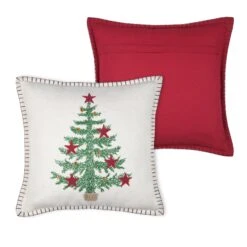 Coussin Noël Carré (40 Cm) Malicieux Vert -Village de Noel malicieux coussin 40x40 vert 120382 1658997018