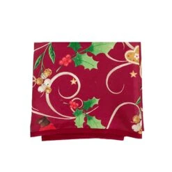 Nappe Antitache Père Noël L240 Cm Rouge -Village de Noel nappe rectangle 150 x 240 cm polyester imprime pere noel rouge 130636 1690449684