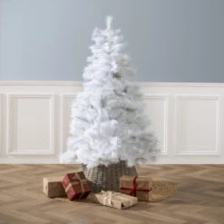 Sapin Artificiel De Noël Oregon H155 Cm Blanc Grisé