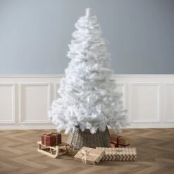 Sapin Artificiel De Noël Oregon H185 Cm Blanc Grisé