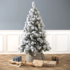 Sapin Artificiel De Noël Oregon H185 Cm Vert Enneigé