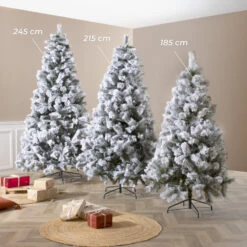 Sapin Artificiel De Noël Oregon H185 Cm Vert Enneigé -Village de Noel oregon enneige 3 tailles 2