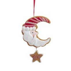 Père Noël à Suspendre Père-Noël Lune Blanc