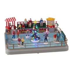 Village De Noël Lemax Lumineux, Musical Et En Mouvement Patinoire Extérieure