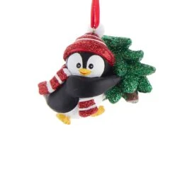 Pingouin De Noël à Suspendre Sapin Noir