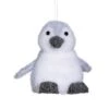 Pingouin De Noël à Suspendre Pingou Blanc -Village de Noel plf pingouin debout h11cm 1 asst baby penguin standing white gris ribbon 9x11 5x12cm 15gr 55000