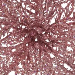 Poinsettia De Noël Paillettes Sur Clip Rose Poudré -Village de Noel poinsettia de no l paillettes sur clip rose poudr 84416 1648117802