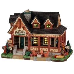 Village De Noël Lemax à Piles Lumineux Refuge Du Lac Elke