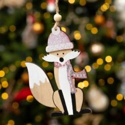 Renard De Noël à Suspendre Vulcan Naturel