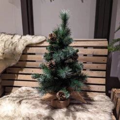 Sapin Artificiel De Noël Sweden H60 Cm Vert Enneigé