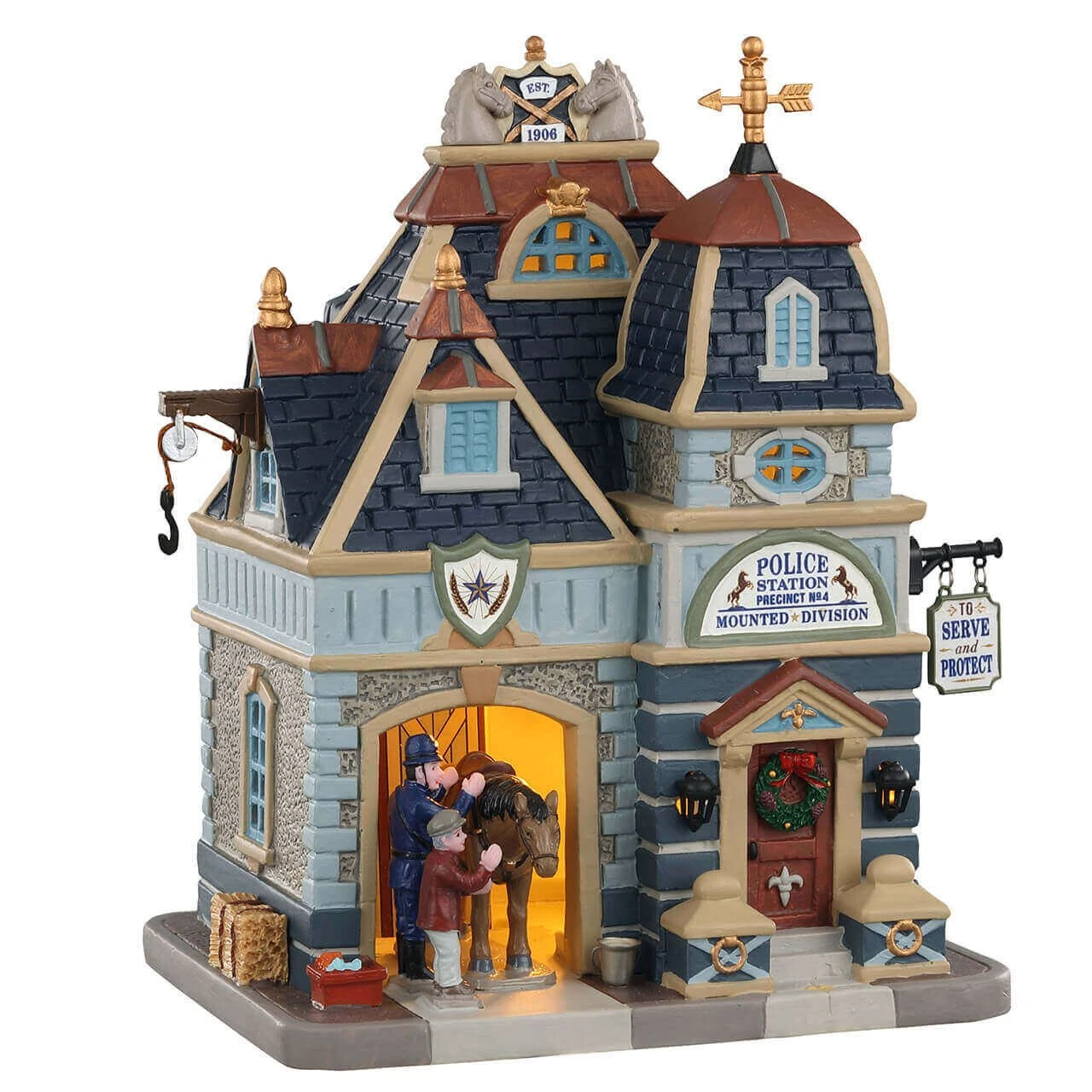 Village De Noël Lemax à Piles Lumineux Service De La Police Montée 3 Village De Noël Lemax à Piles Lumineux Service De La Police Montée