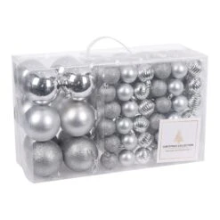 Lot De 94 Boules De Noël Season Argent