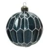 Lot De 2 Boules De Noël En Verre (D80 Mm) Ecaille Bleu Nuit -Village de Noel set de 2 boule verre paillettes dia8 00cm bleu nuit 101161 1624452622