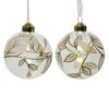 Lot De 3 Boules De Noël En Verre (D80 Mm) Leana Transparent -Village de Noel set de 3 boule verre branches a feuilles dia8 00cm transparent 101158 1624451075