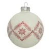 Lot De 3 Boules De Noël En Verre (D80 Mm) Teva Blanc -Village de Noel set de 3 boule verre paillettes dia8 00cm blanc rouge b 100780 1624450439